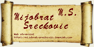 Mijobrat Srećković vizit kartica